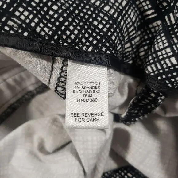 Cato Woman Black and White Sketchy Plaid Trouser Pants Size 16W - Picture 4 of 15